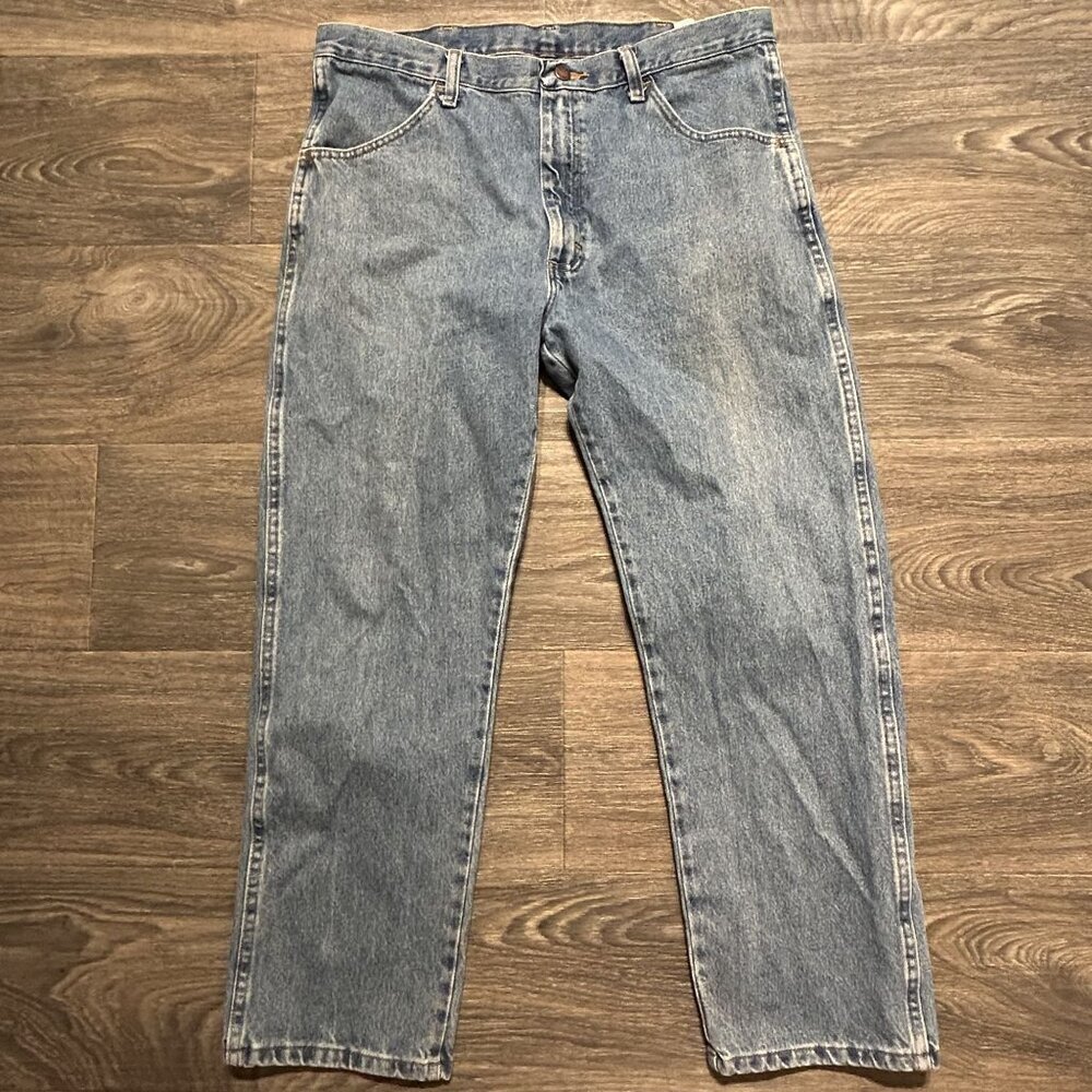Vintage Rustler Jeans 36x29 Denim Classic Straight Leg Medium Wash Workwear 90s